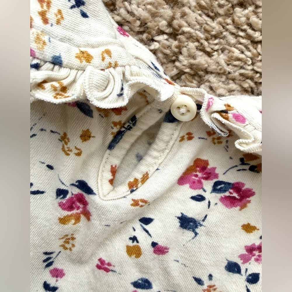 babyGap Girls Floral Peter Pan Collar Top | Puff Sleeve | Size 3T - Picture 5 of 6